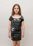 Girls Short Sleeve Corset Dress