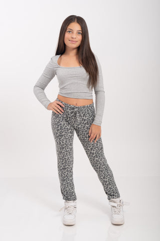 Girls Cheetah Joggers