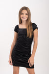 Girls Short Sleeve Corset Dress