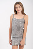 Girls Sequin Tank Dress