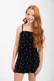 Girls Amelia Tank Dress With Pearls